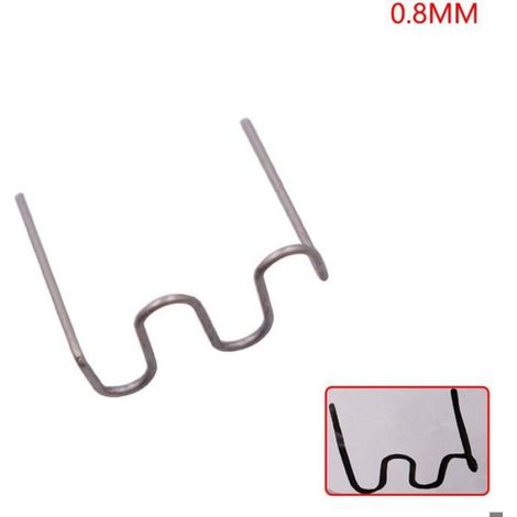Agrafes ondulées S,pour carrosserie de pare-chocs de voiture,Kit de réparation d'agrafeuses en plastique-0,8 mm WAVE 100pcs