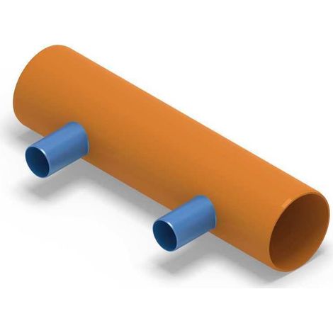 Distributeur thermique AWADUKT DN 500 BL 2 m, 2 connexions DN 200, central