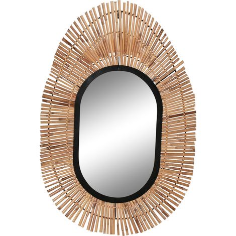Mirror Ratan Mirror 63x1.5x92 natürlicher Ratan Mirror Metall Mirror Multicolor Family Mirrors Details (1/3)