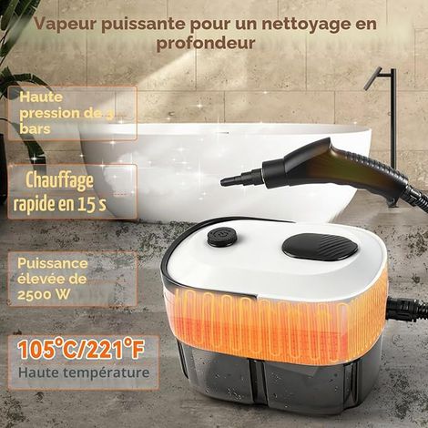 Manual Steam Cleaner Tank Stage High Temperature High Pressure Cleaner Car Windows Kitchen Floor Furniture (1/4)