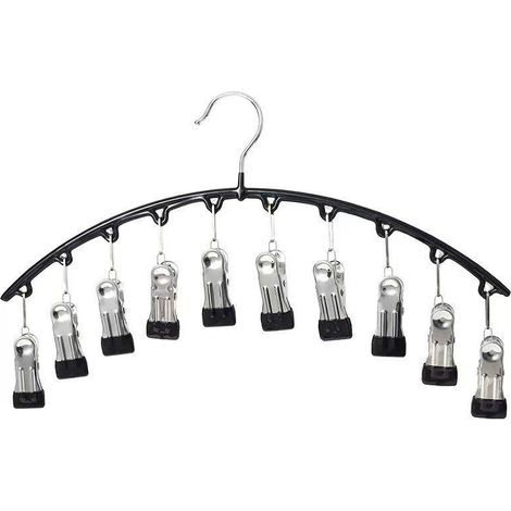 Ensemble de 2 pièces porte - casquette de placard, porte - casquette de baseball, casquette de baseball porte en métal avec 10 grands clips pour tous les chapeaux noir (1/5)