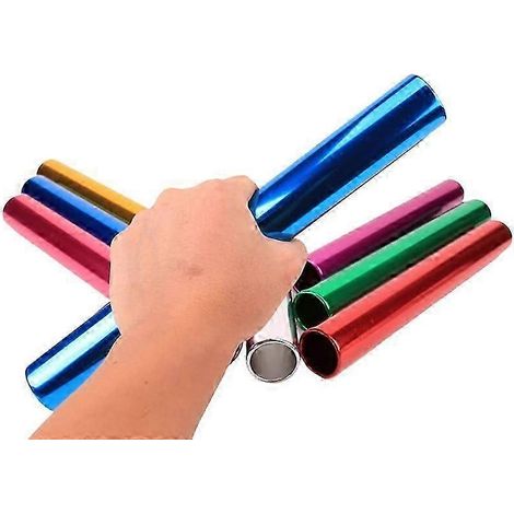 8-teiliges Set Aluminium-Staffelstäbe für Sportplätze, Leichtathletikwettkämpfe, Turnhallen und Laufen (1/5)