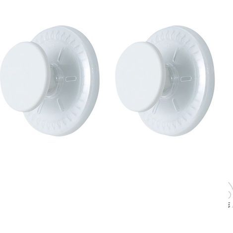 Set mit 2 Saugnapfhaken, robuste Saugnapfhaken für Badezimmer, runde Saugnapfhaken ohne Bohren, rückstandsfrei entfernbar für Fliesen, Türen, Glas, Küche, Schlafzimmer usw. (1/5)