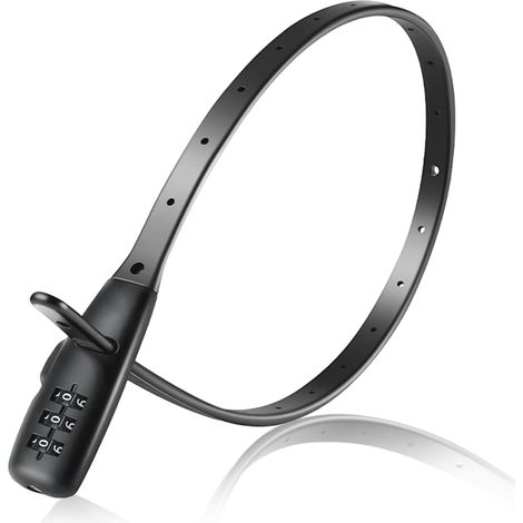 Serre-câbles antivol avec code numérique, Antivol Vélo Ultra Léger Et Compact, Serrure À Combinaison Pour Vélo, Casque Ou Ski, Câble Souple Résistant Sécurité Maximale - (1/5)