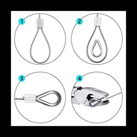 Corde à linge inoxydable - 30m, diamètre transparent, câble souple inox - corde Étiquette ENEVAOCT (1/4)