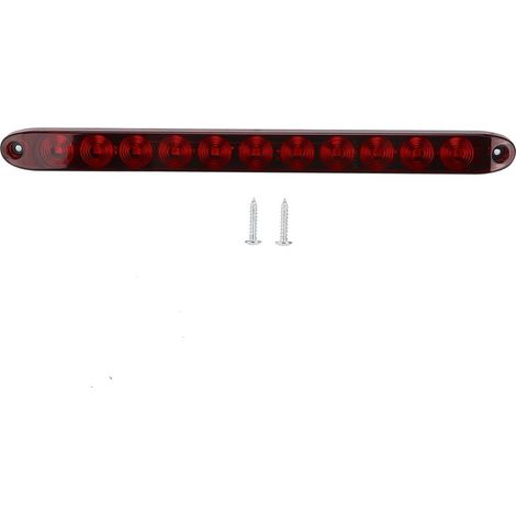 Feu LED 12V 11 LED frein/clignotant arrière lentille rouge pour camions remorques poids lourds,de (1/5)