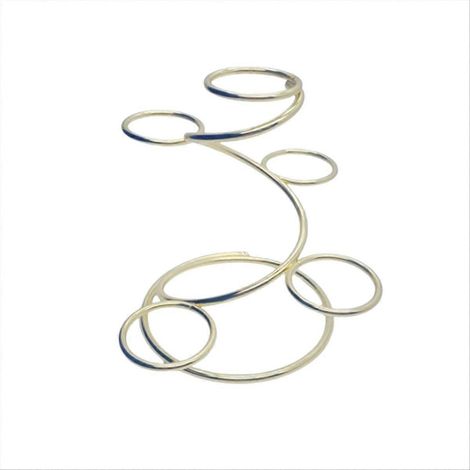 Eierhalter aus Naturkristall mit 5 Metallkugeln am Sockel - A (1/5)