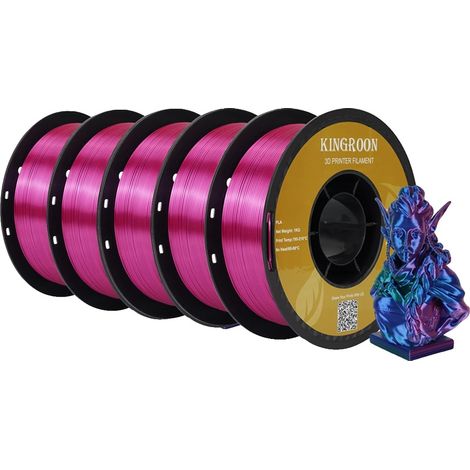Filamento para impresora 3D, PLA sedoso, compatibilidad versátil, 5 kg de filamento RGB sedoso. (1/2)