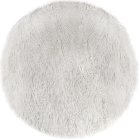 Tappeto in pelliccia sintetica bianca per bambini d90cm - Atmosphera créateur d'intérieur (1/5)