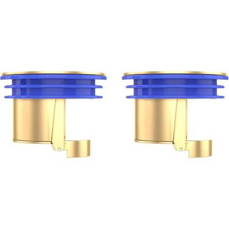 Lot de 2 bouchons anti-refoulement pour vidange de sol de douche - Bouchon anti-odeur pour siphon de cuisine et salle de bain (cuivre) (1/5)