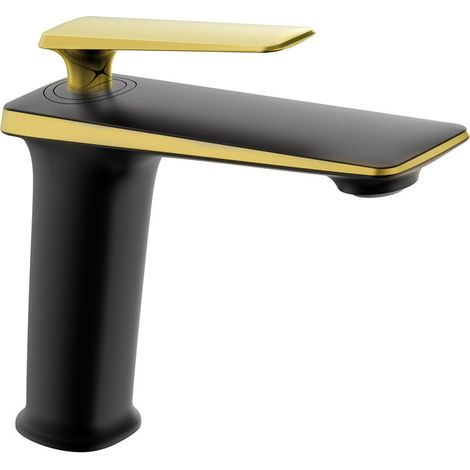 Mexen Purus robinet de lavabo, Noir/Or - 745800-75 (1/2)