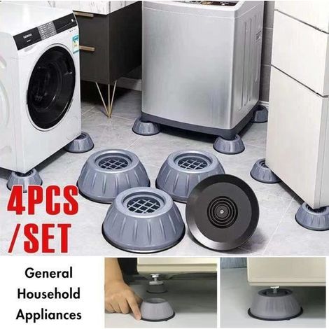 HAOPYOUPatins Anti Vibration, 4 Pièces Pieds en Caoutchouc, pour Machines à Laver Séchoirs et Meubles (1/4)