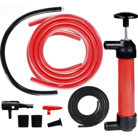 Pompe de transfert de carburant manuelle, kit de pompe à siphon portable pour eau et gaz (1/4)