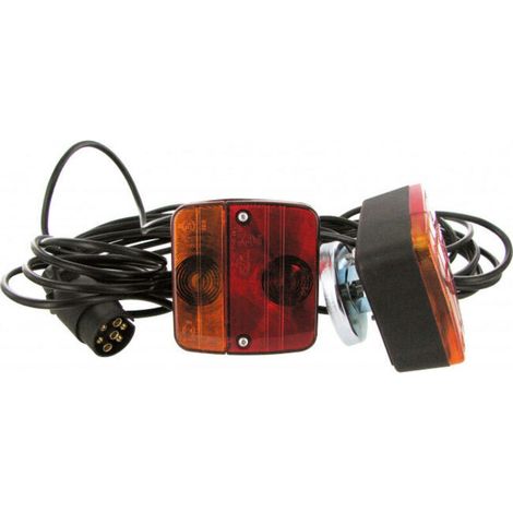 Feux de remorque magnetiques cable 12.00 m + 4 mètres