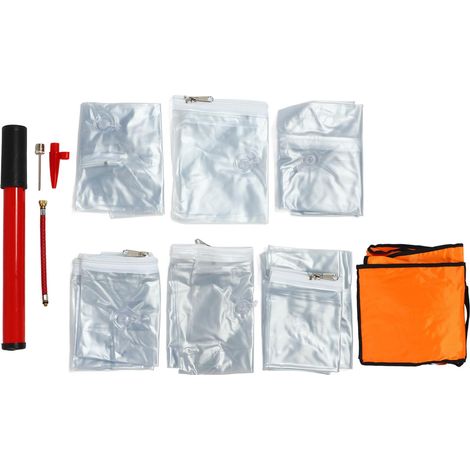Ortviai Attelle Pneumatique de Secours 6 Pièces en PVC avec Pompe – Fixation pour Poignet, Bras, Jambe et Cheville