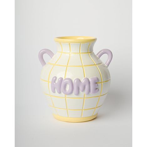 Vaso Decorativo HOME 14x14x16 cm Giallo Lilla Blogo