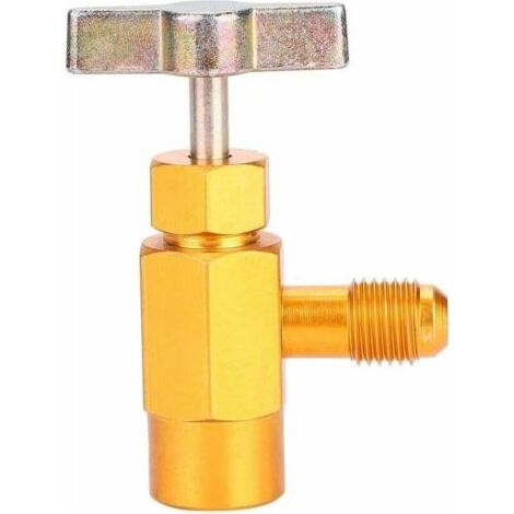 1/4"adaptateur de filetage SAE R-134a R-134 AC robinet de réfrigérant peut distributeur outil de valve 1/2" filetage Acme (1/4)