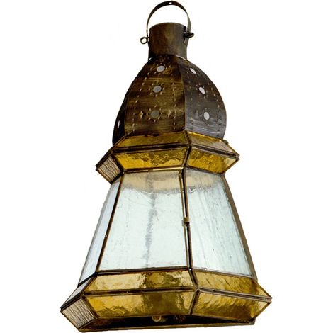 Aplique grande 1xe27 ambarina cuero/ambar 42x30x14 cm (1/4)