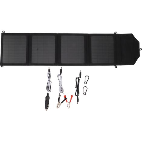 Panneau Solaire Pliable 40W avec 2 Ports USB pour Téléphone et Batterie Externe (1/5)