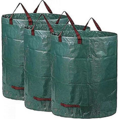 Reno – Gartensack mit – 3 x 300L Grünschnittsäcken (H 84cm, D 67cm), großem Gartensack mit Griff, wasserdichten Müllsäcken und (1/5)