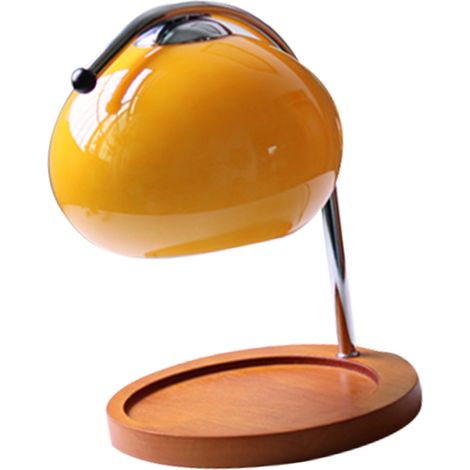 Lampe à cire parfumée rétro avec plateau de rangement en bois, chauffe-bougie en verre, lampe de chevet d'ambiance, 220 V (UE) (1/5)