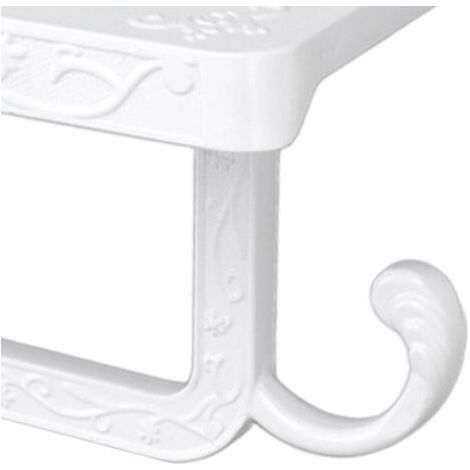 Pair Porte-papier toilette mural en aluminium spatial – Style américain – Avec support téléphone – Modèle B (boîte kraft) (1/5)