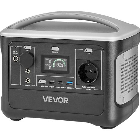 Station Énergie Portable 600W avec Panneau Solaire 100W, Batterie LiFePO4 493Wh, 7 Ports de Sortie pour Camping et Urgences (1/5)