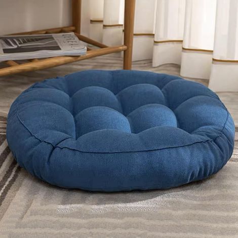 1 Coussin De Sol Rond Épais En Velours Rembourrage Coton Pour Salon Chambre Lecture Tatami (1/5)