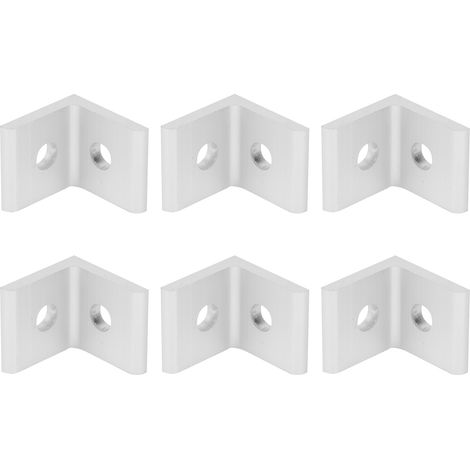 10 Pièces Équerres de Fixation en Aluminium pour Profilés 3030, Angle 90° avec 2 Trous