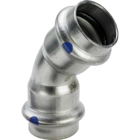 Viega Sanpress Inox LF-Bogen 45 Grad, d 28mm Stahl nichtrostend Modell 2326LF, 664886 (1/2)