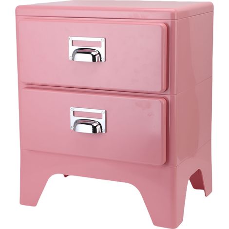 Table de chevet créative Vintage avec 2 tiroirs de rangement, pour chambre à coucher, salon, canapé (1/5)