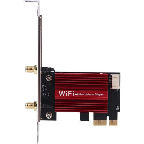 Adaptateur WiFi PCIE 1200 Mbps Carte Réseau Fil Double Bande 2.4G 5G, Bluetooth 4.0, Antenne 10dBi, pour Ordinateur de Bureau, 7, 8, 10, 11, Gaming (1/5)