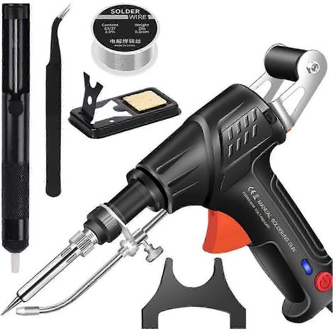 Kit 3 en 1 pour soudage, découpe et décapage - Chauffage rapide, ergonomique, idéal pour les débutants et le bricolage - Prise UE - Noir