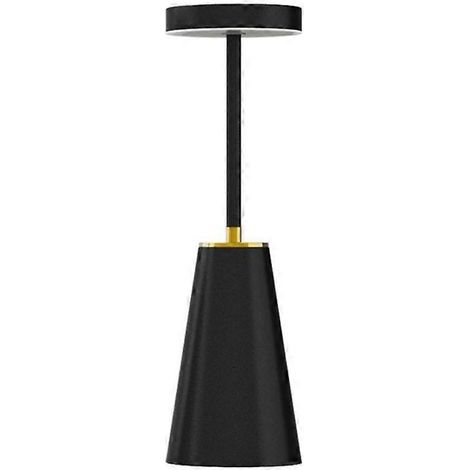 Lampe de table, lampe de chevet sans fil rechargeable, barre lumineuse tactile, lampe de table d'ambiance, noire (1/5)