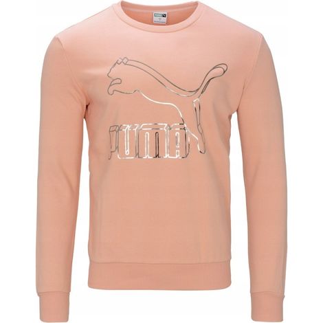 Felpa da uomo Puma in cotone color salmone 595892 70 XL (1/5)