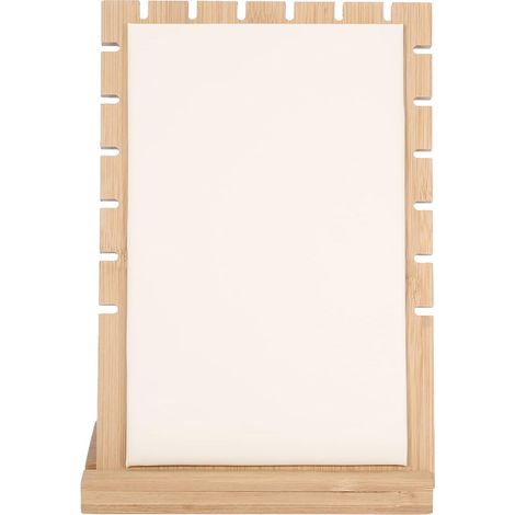 Wooden Jewelry Stand for Necklace and Bracelet Display, Scratch-Off Stand for Home and Retail Use (WHITE) (1/5)