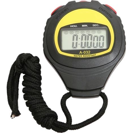 Chronomètre De Sport Numérique, Étanche, Minuterie De Course, Résistant Aux Chocs, Alimenté par Batterie, Affichage LCD Portable, Chronographe (1/5)