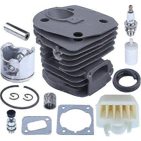 Cylindre-piston (44 mm) + filtre à air + kit de piston compatible avec les tronçonneuses Husqvarna 350, 351, 353 et 346 XP. (1/2)