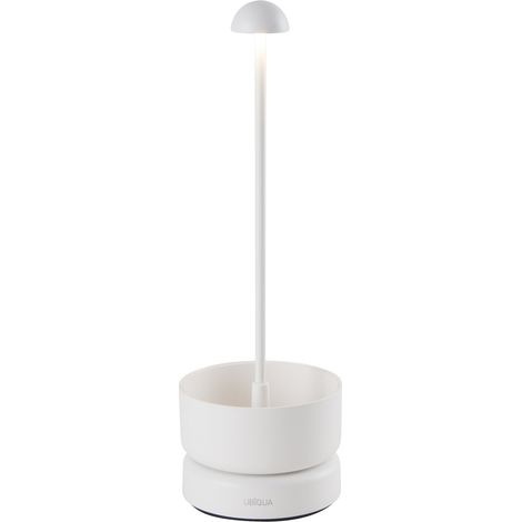 Lampe de table sans fil aluminium BASKET Blanc H31cm