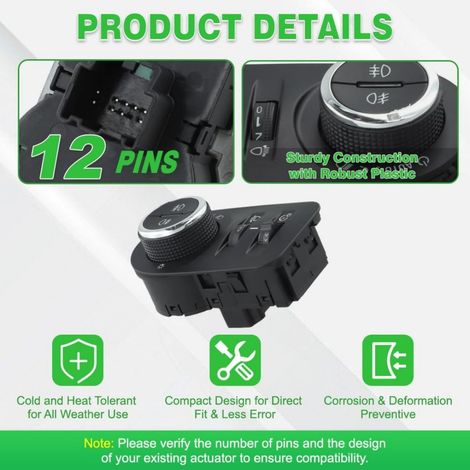 13470446 is applicable to the GM Cruze headlight combination control switch and fog light rotary switch. (1/4)