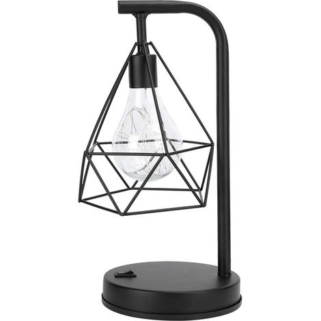 FTVOGUE Lampe de Table en Fer Bureau forgé 30 Cm Alimentée par (1/5)