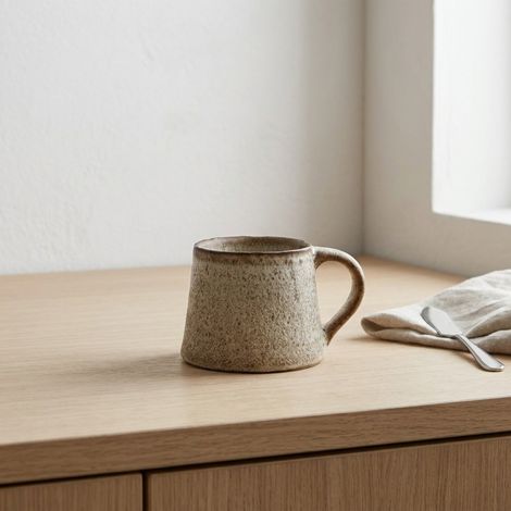 Neutral Speckled Rustic Decorative Mug (1/2)