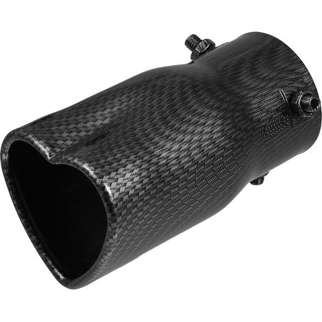 Embouts D'Échappement De Voiture En Forme De Cœur Métal Noir  Métal, Diamètre Extérieur 63mm, Sortie 67x60mm, Longueur 138mm, Compatible 38-58mm, Réduit Bruit, Installation Facile (1/5)