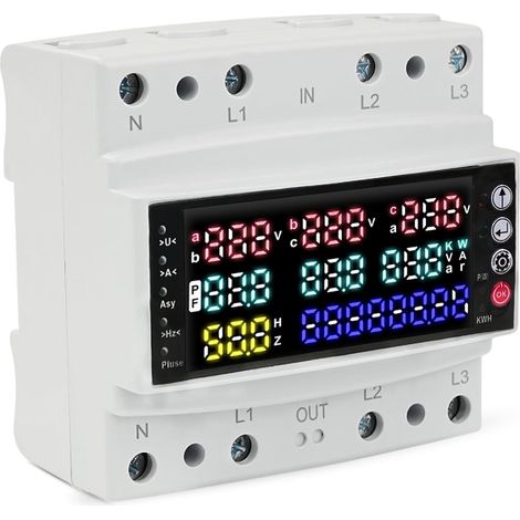 Compteur électrique Triphasé, 100A Compteur Energie 3 Phases (1/5)
