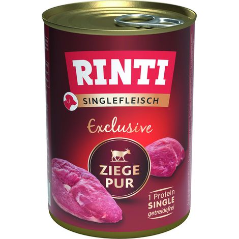 Rinti Singlefleisch Exclusive Hundenassfutter Adult getreidefrei 400 g Ziege Nassfutter Hunde