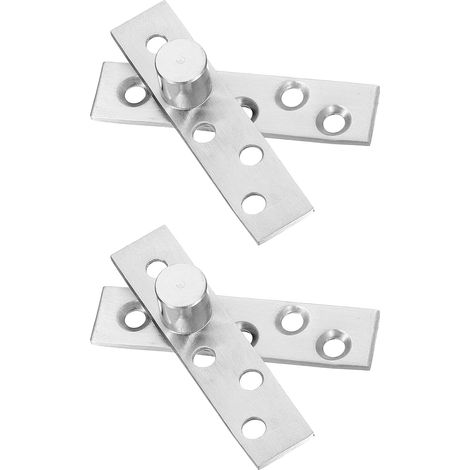 2Pcs Invisible Swivel Hinges for Door Hidden Hinges 180 Degree Rotation for Secret Door Bookcase Swing Door 2.95 Inch (1/5)