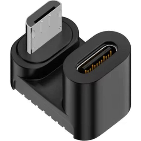 Adaptateur de charge USB Type-C femelle vers micro USB mâle Android, convertisseur de câble de données coudé (1/5)