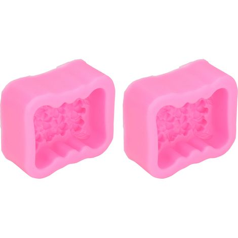 2er-Pack rosa Blumenformen – zuverlässig, langlebig, sicher, stabil, praktisch, weich, abwaschbar – ideal für Kuchen (1/5)