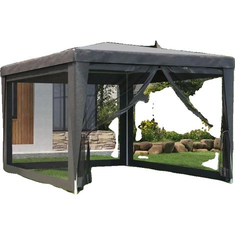 Carpa para fiestas, fácil montaje, material duradero, color antracita. (1/2)