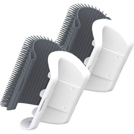 3.0 Weichere Katzenbürste mit Gras, Eck- und Wandmassagebürste, Kratzbrett, Selbstpflege-Massagebürste für Katzen, ideal zum Reiben von Kopf und Körper, 2er-Pack (1/5)